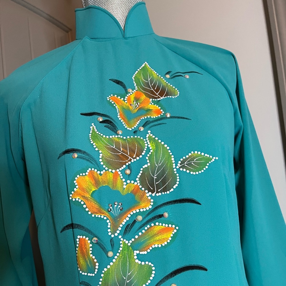 Asian inspired maxi top